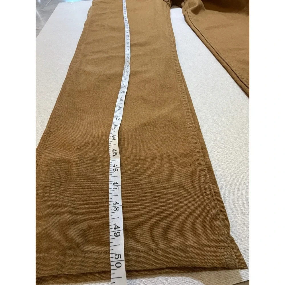 Carhartt Men's BN0011-M Khaki Loose Fit Size 44x36 Washed Duck Utility NWT